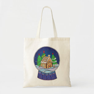 Snow globe tote bag
