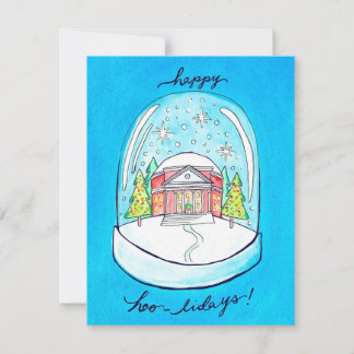 Snow Globe UVA Rotunda Card