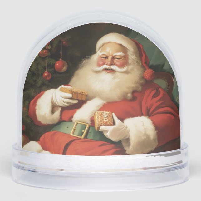 Snow Globe Vintage Santa Merry Christmas (Front)
