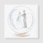 Snow Globe Wedding Couple Magnet<br><div class="desc">Snow Globe Wedding Couple</div>