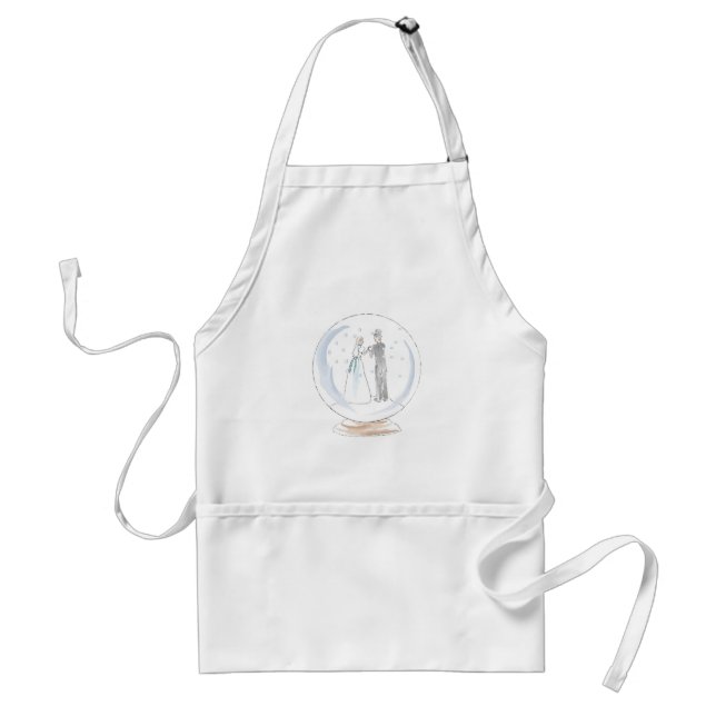 Snow Globe Wedding Couple Standard Apron (Front)