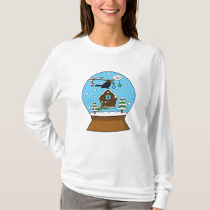 Snow Globe with Blackbird Singing T-Shirt