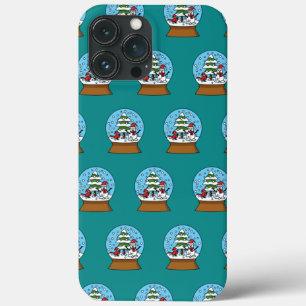 Snow Globe with Cardinal Snowman and Pine Tree iPhone 13 Pro Max Case