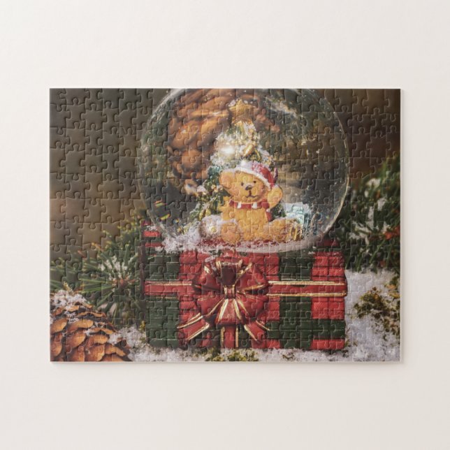 Snow globe with cute Bear Jigsaw Puzzle (Horizontal)