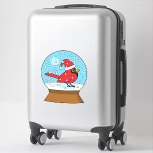 Snow Globe with Cute Red Cardinal