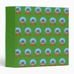 Snow Globe with Cute Sparrow Playing Soccer Binder