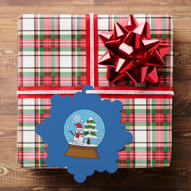 Snow Globe with Snowman and Pine Tree Ornament Card (Insitu (Gift))