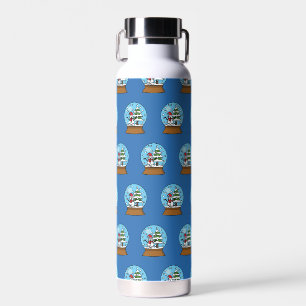Snow Globe with Snowman and Pine Tree Water Bottle