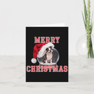 Snow Globe Xmas French Bulldog Christmas Card
