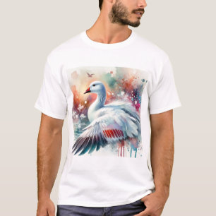 Snow Goose 091024AREF130 - Watercolor T-Shirt
