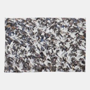 Snow Goose blast off Kitchen Towel