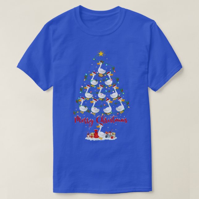 Snow Goose Lover Matching Santa Snow Goose Christm T-Shirt (Design Front)