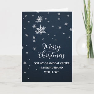 Snow Granddaughter & Her Husband Merry Christmas Card
