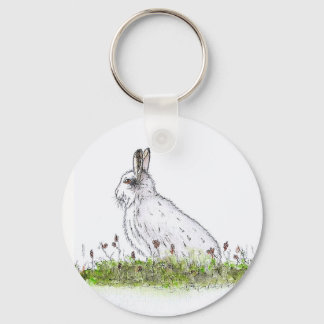 Snow Hare Keychain