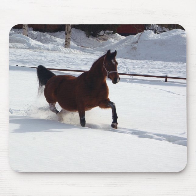 Snow Horse Mouse Pad (Front)