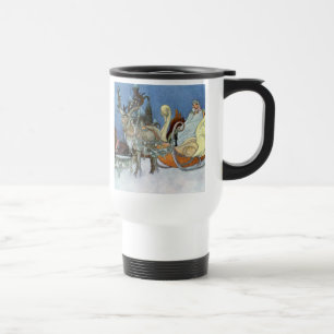 Snow Ice Queen Russian Princess Reindeer Travel Mug