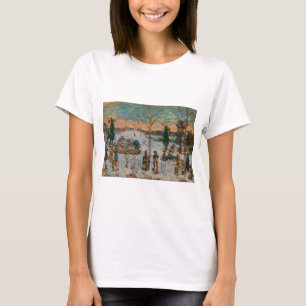 Snow in April by Maurice Prendergast, Vintage Art T-Shirt