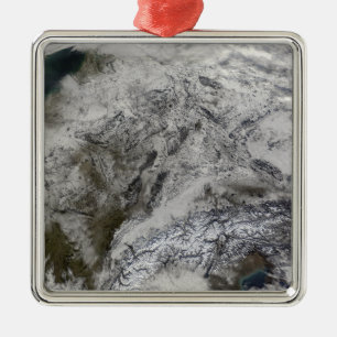 Snow in Europe Metal Ornament