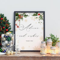 Snow in Love Advice & Wishes Winter Bridal Shower