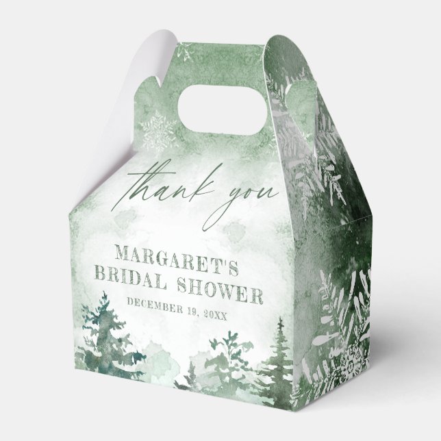 Snow in Love Bridal Shower Favor Box (Front Side)