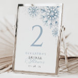 Snow in Love Bridal Shower Table Number<br><div class="desc">Snow in Love Bridal Shower Table Number</div>