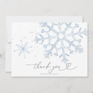 Snow In Love Bridal Shower Thank You Card