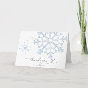 Snow In Love Bridal Shower Thank You Card
