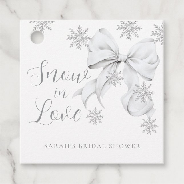Snow in Love Favour Tags (Front)