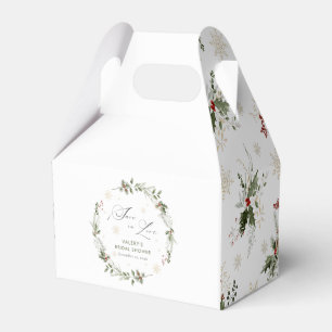 Snow in Love Winter Bridal Shower Favor Box