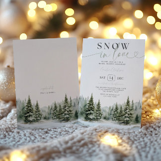 Snow in Love Winter Bridal Shower Invite