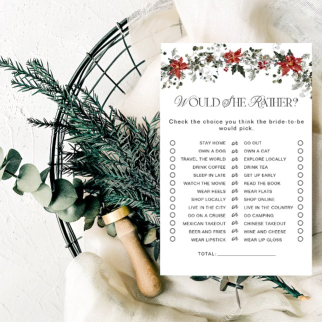 Snow in Love Winter Evergreen Bridal Shower Game (Creator Uploaded)