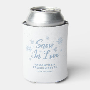 Snow in love Winter Ski Bachelorette Favour Can Cooler