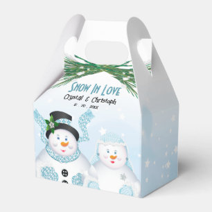 Snow In Love Winter Wedding Favor Box