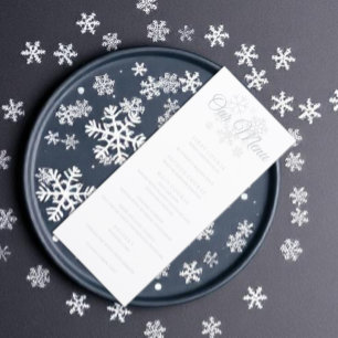 Snow In Love Winter Wedding Menu
