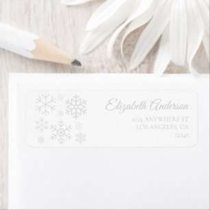 Snow In Love Winter Wedding Return Address