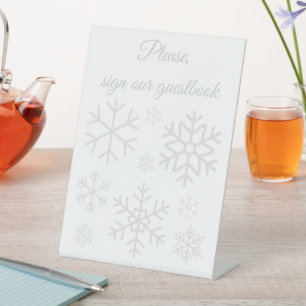 Snow In Love Winter Wedding Sign Our Guestbook