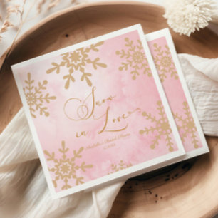 Snow In Love Winter Wonderland Bridal Shower Napkin
