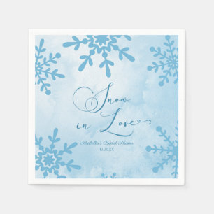 Snow In Love Winter Wonderland Bridal Shower Napkin