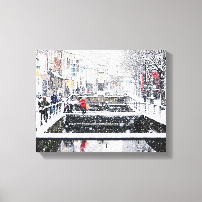 Snow in Midsomer Norton Canvas Print (Front)