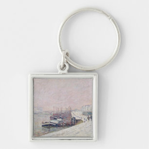 Snow in Rouen Keychain