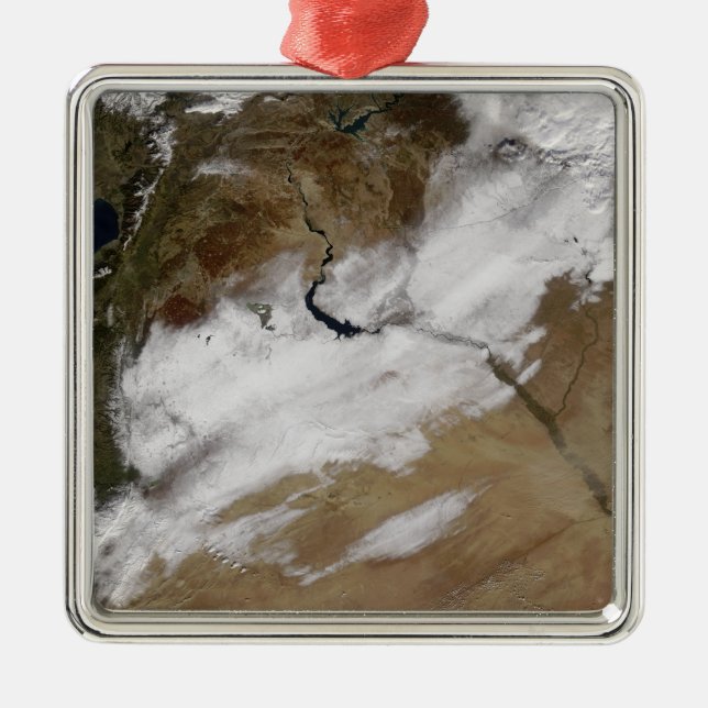 Snow in Syria Metal Ornament (Front)