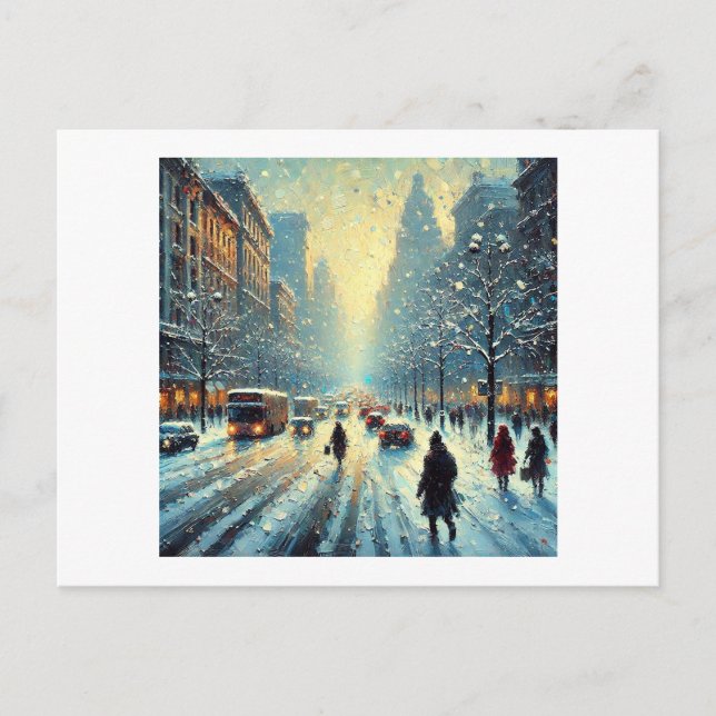 Snow in the City,  Postcard (Front)