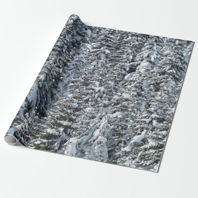 Snow in the forest wrapping paper (Unrolled)