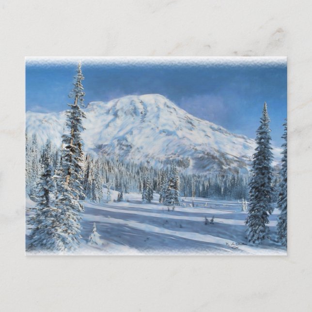 Snow in the Mountains...Postcard. Postcard (Front)