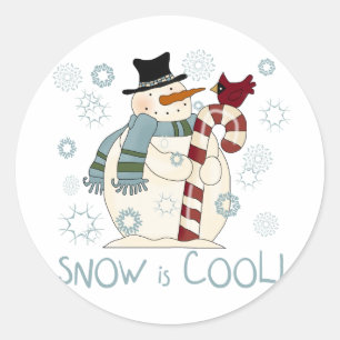 Snow is Cool Holiday Tshirts and Gifts Classic Round Sticker
