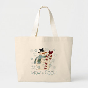 Snow is Cool Holiday Tshirts and Gifts Large Tote Bag