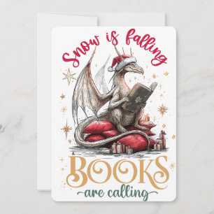 Snow Is Falling, Books Are Calling  Holiday Card