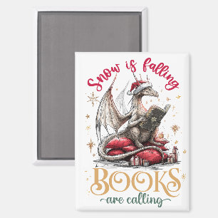 Snow Is Falling, Books Are Calling Magnet