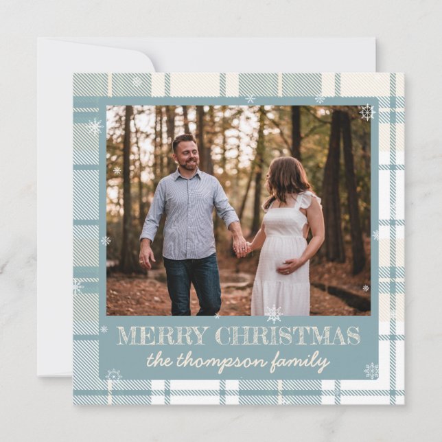 Snow is Glistening Family Christmas Card (Front)