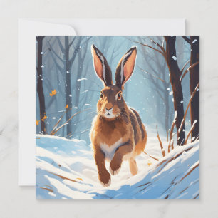 Snow-Kissed Revelry: The Hare Run Holiday Card